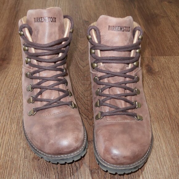 Womens Birkenstock Jackson Brown Leather Lace Up Casual Hiking Boots 39 8/8.5 US - Picture 3 of 7